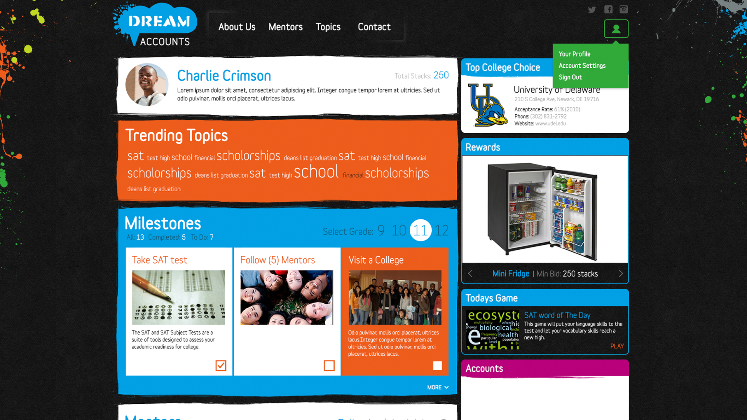 Education platform — lesson view