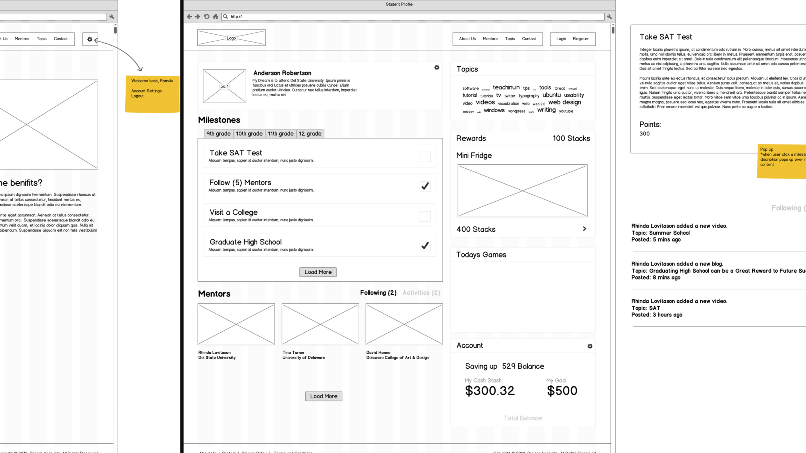 Education platform — final screens
