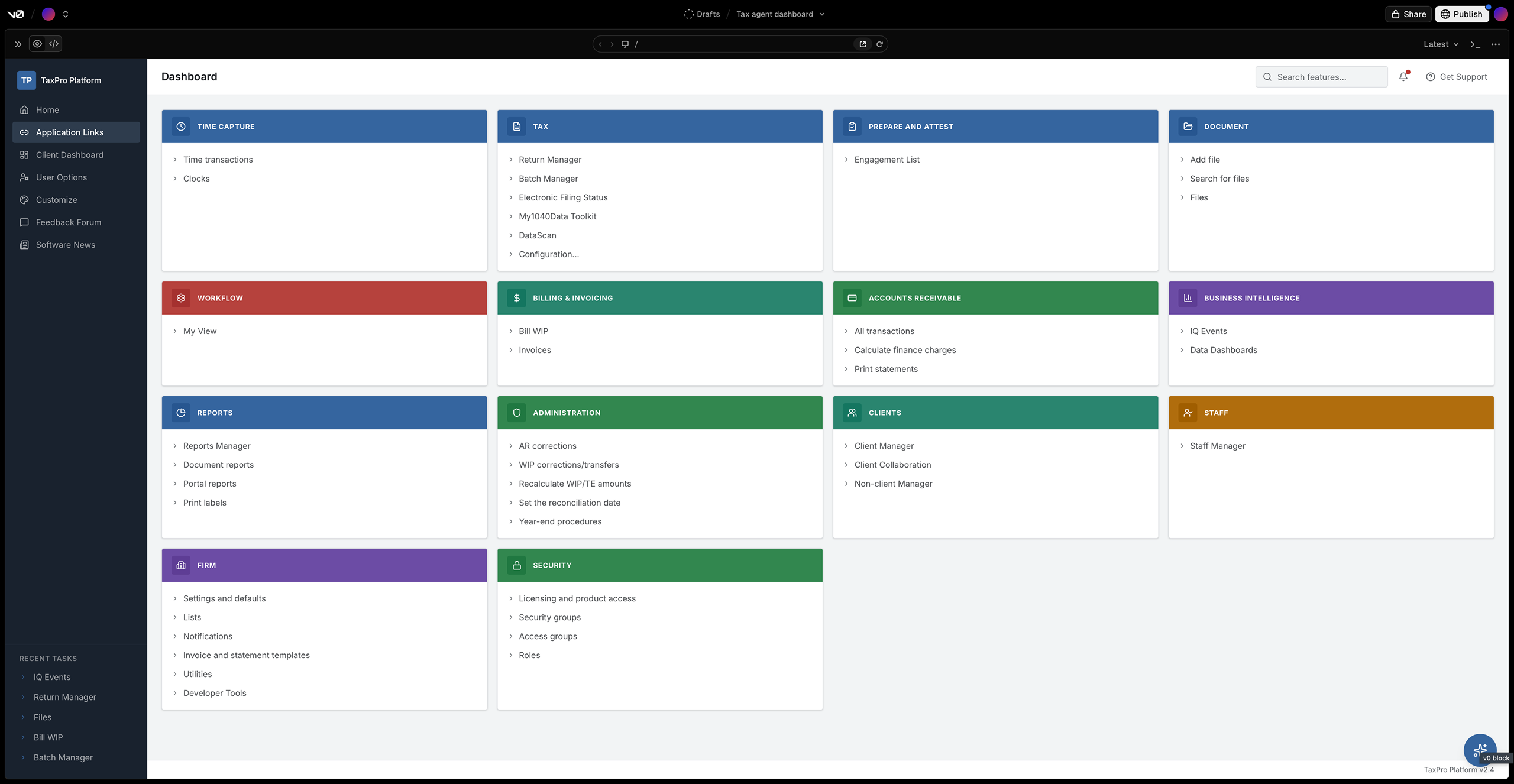 Home screen — AI builder variation 4
