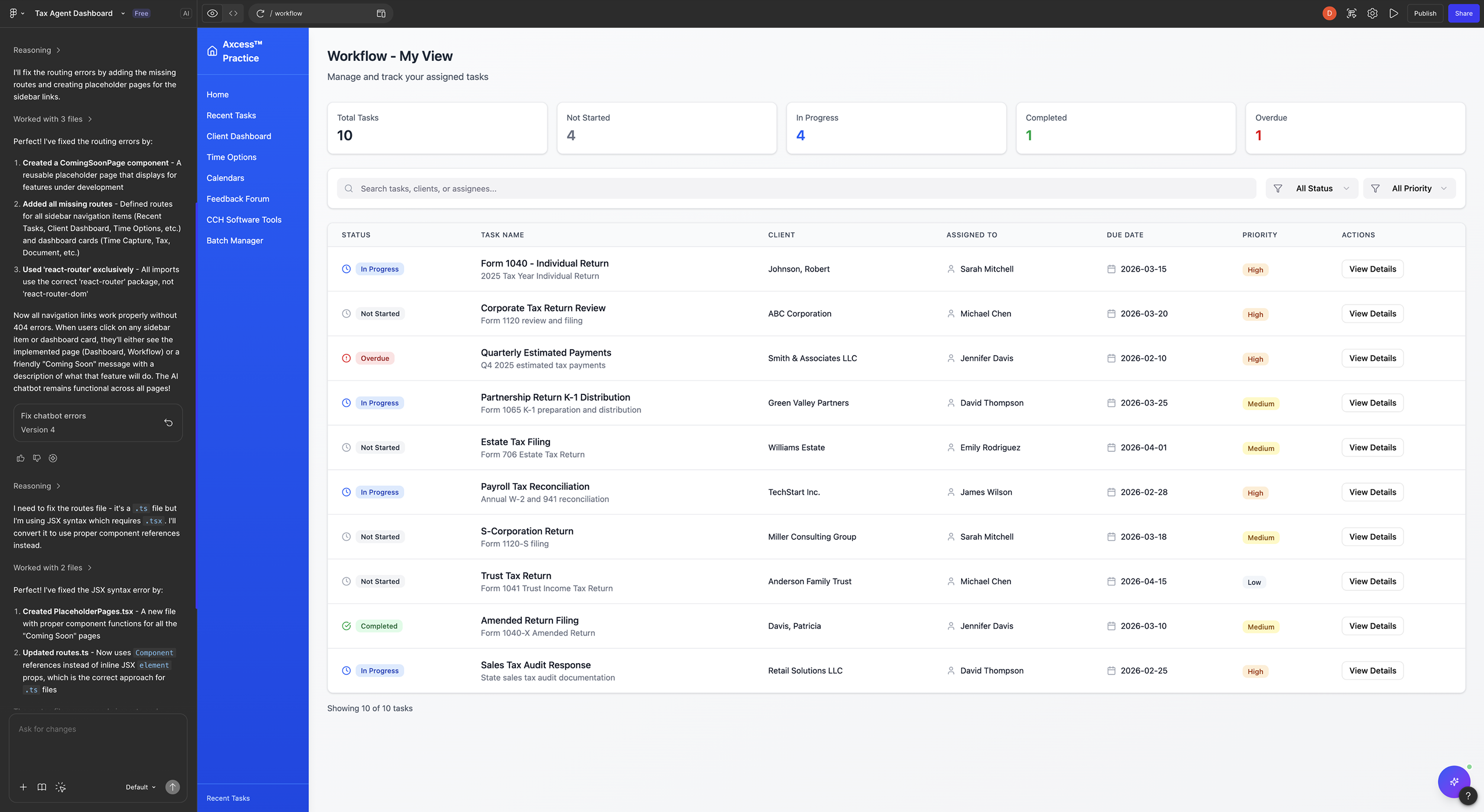 Workflow My View — AI builder variation 2