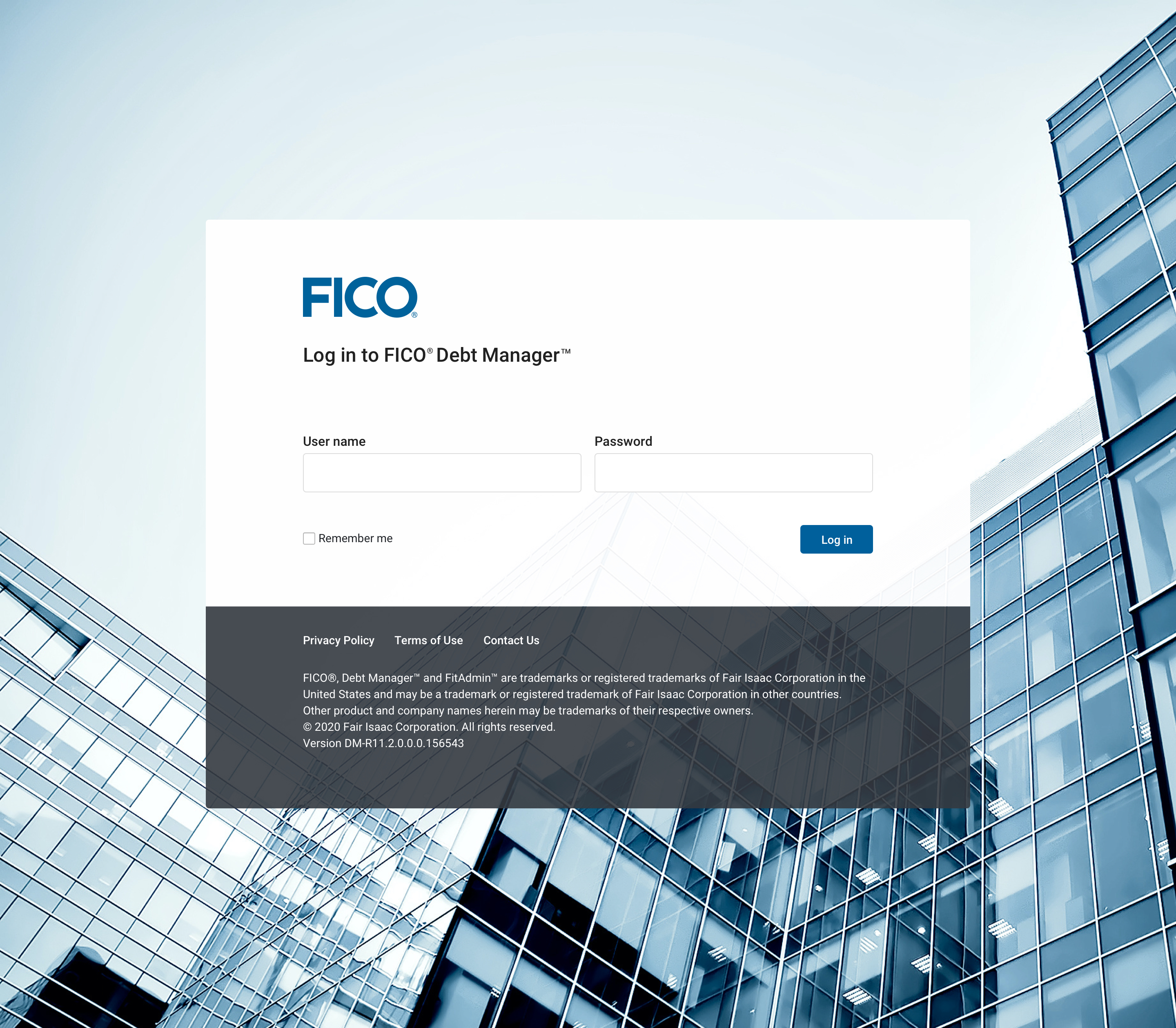 Debt Manager FitAgent — Login screen