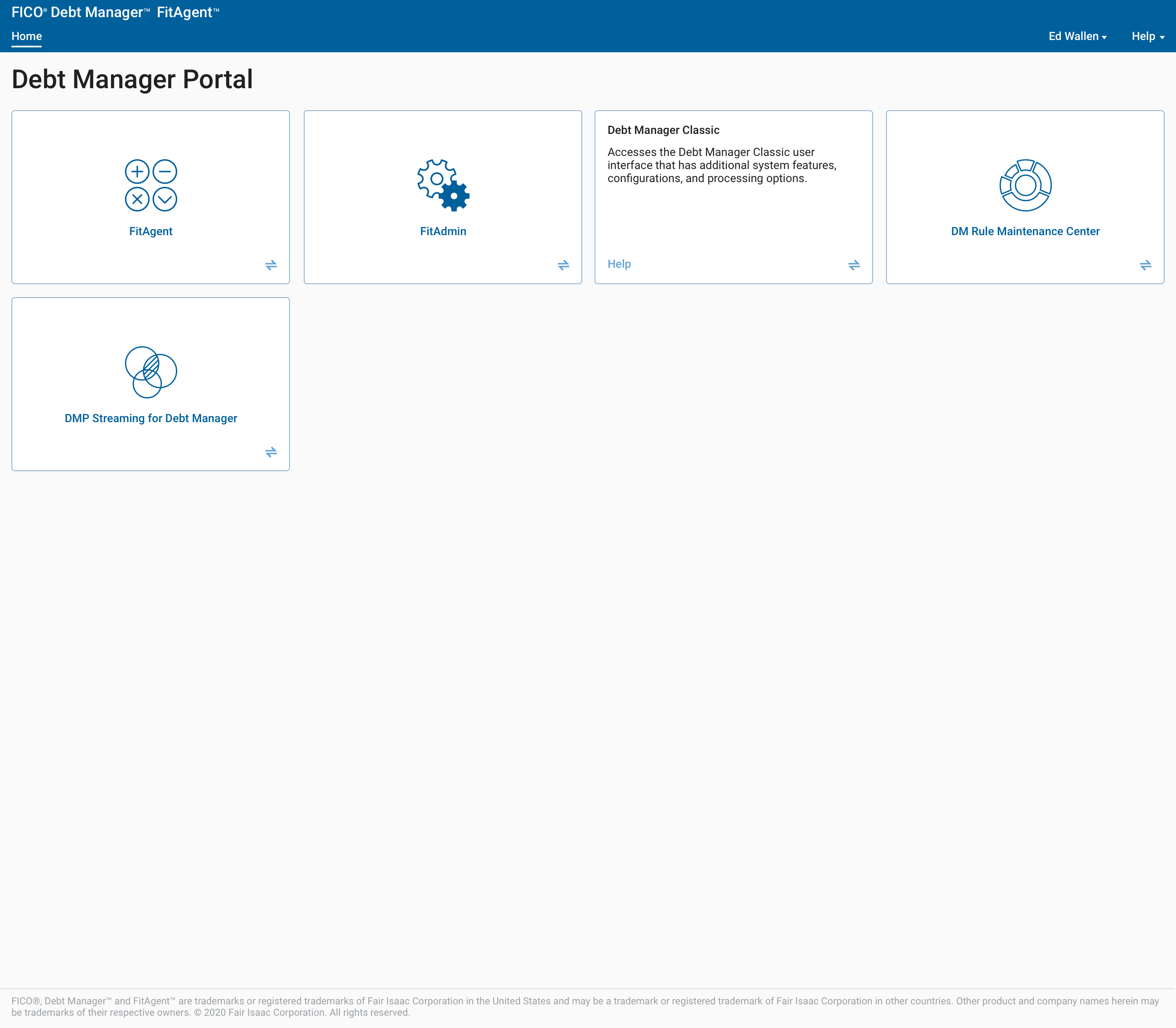 Debt Manager FitAgent — Portal home