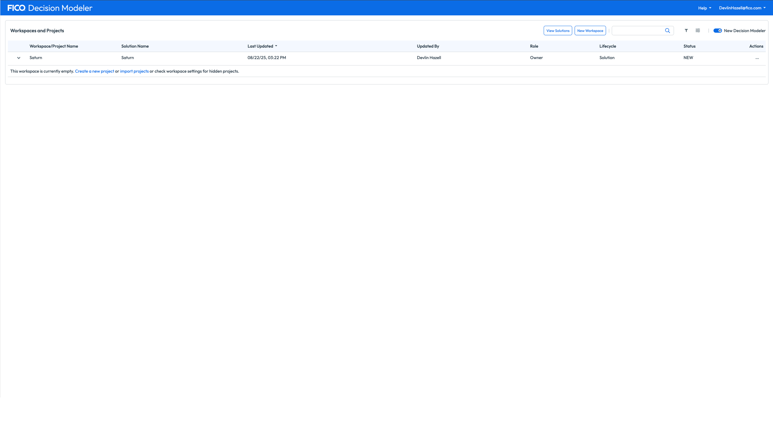 Decision Modeler — feature enhancements