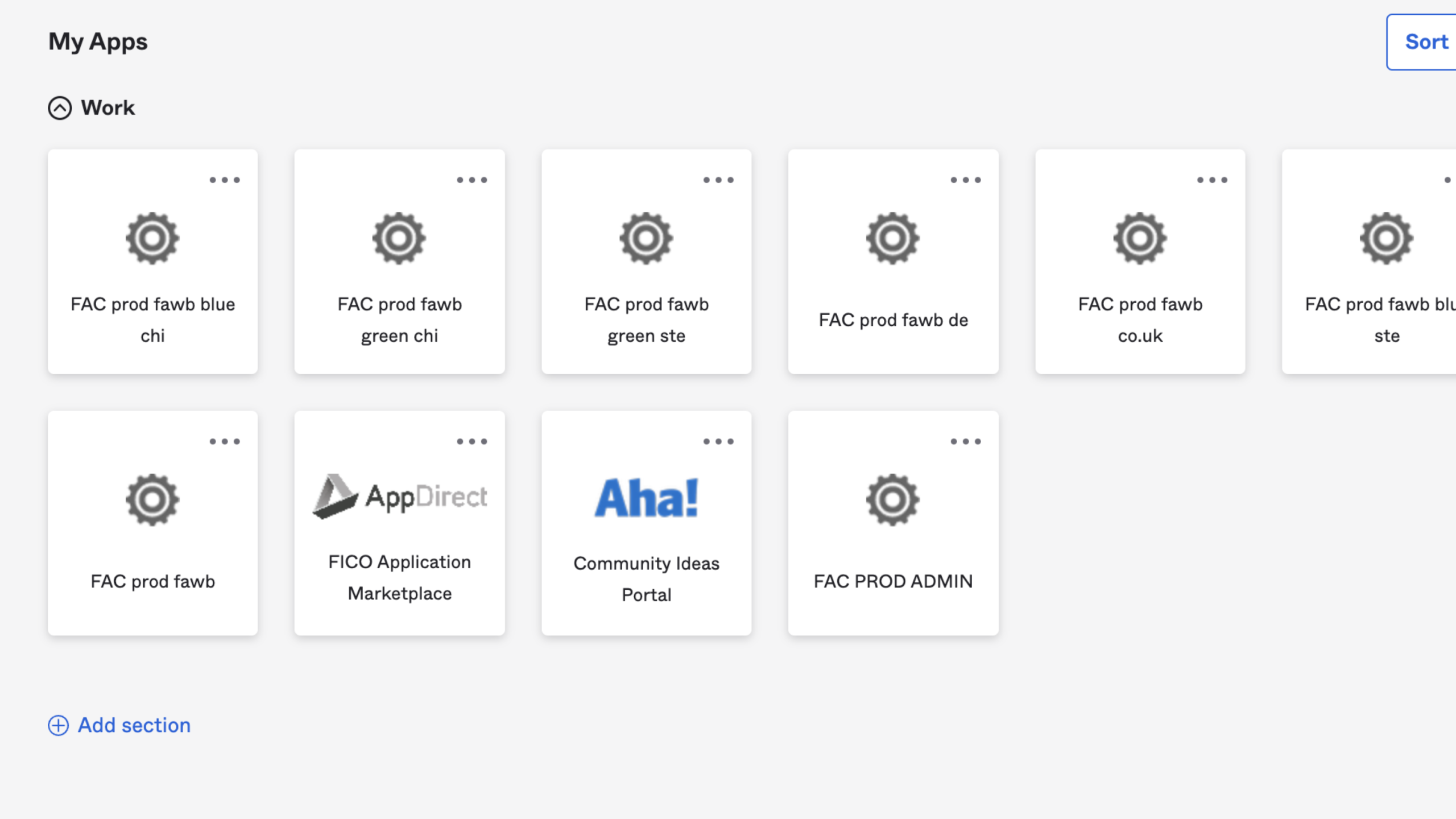 FICO Analytic Cloud — legacy My Apps view