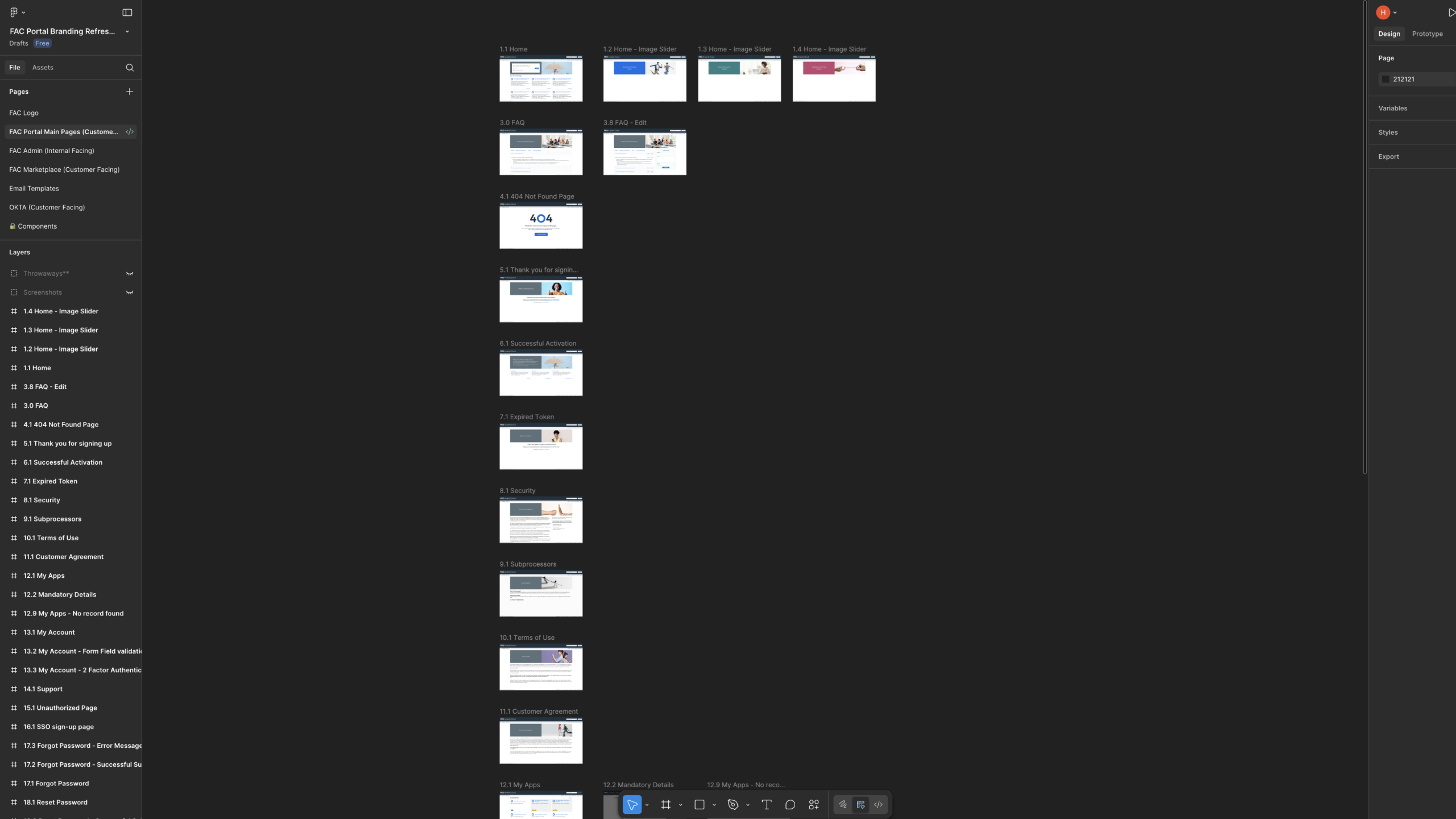 FICO Analytic Cloud — Figma design file, full portal scope