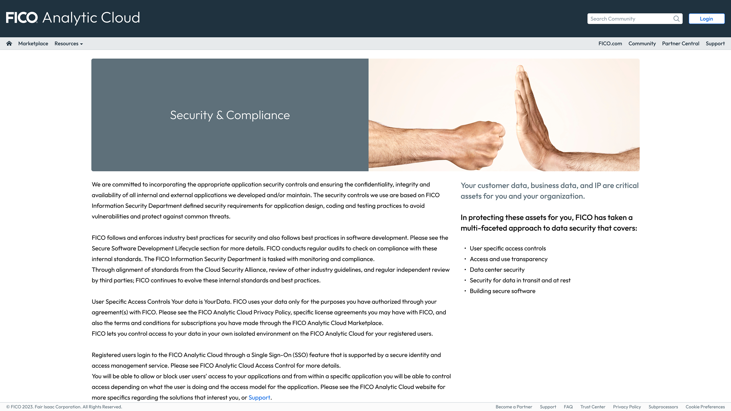 FAC portal — redesigned Security & Compliance