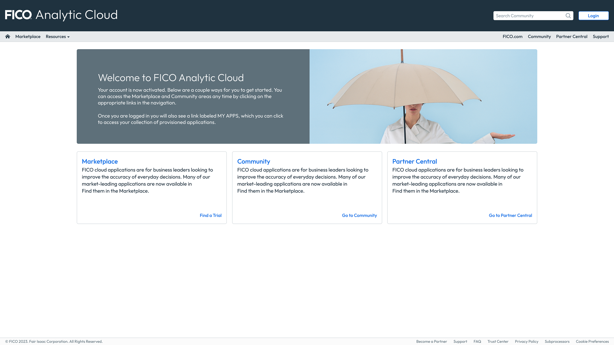 FAC portal — redesigned Welcome homepage