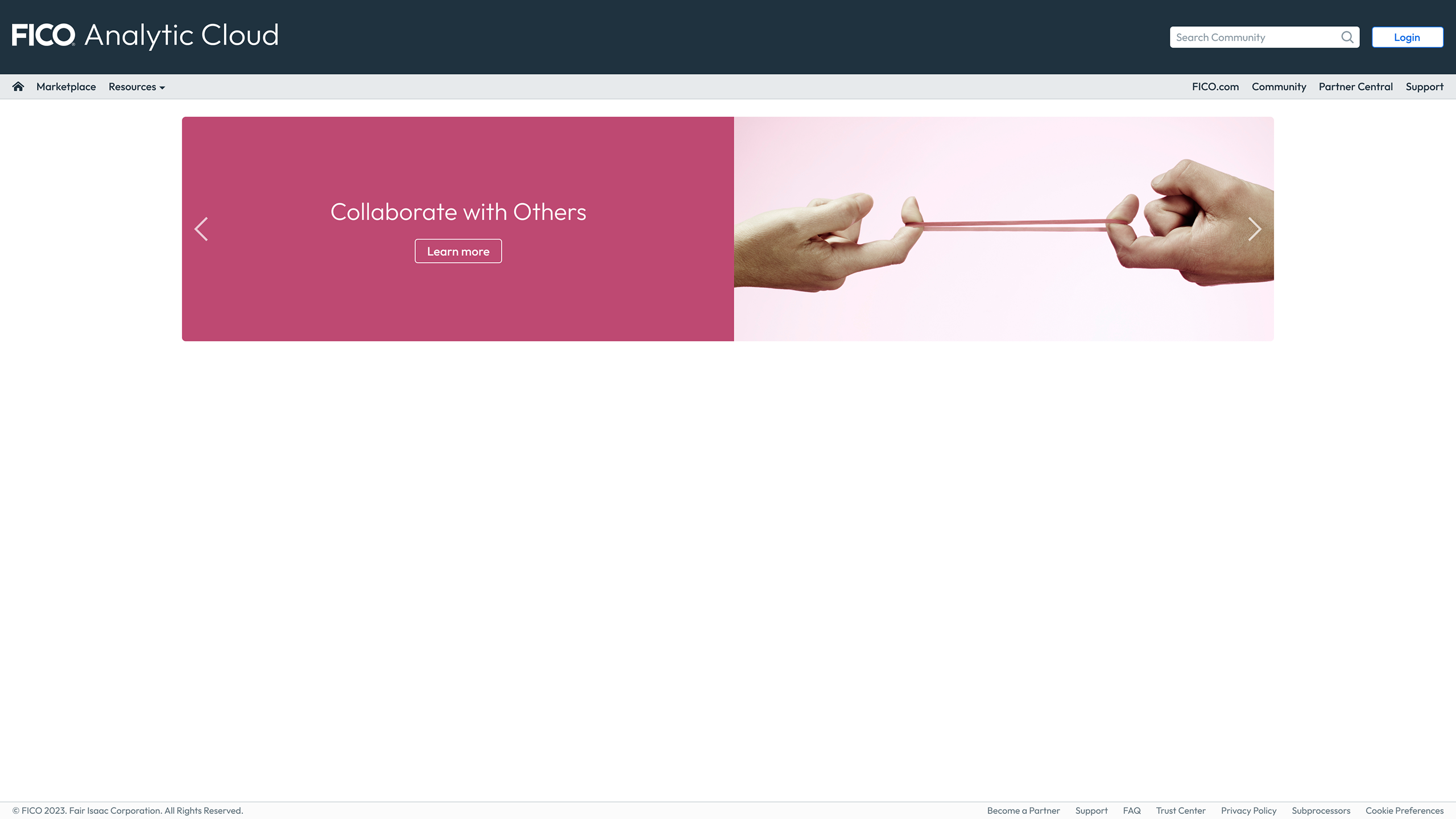FAC portal — homepage carousel: Collaborate with Others