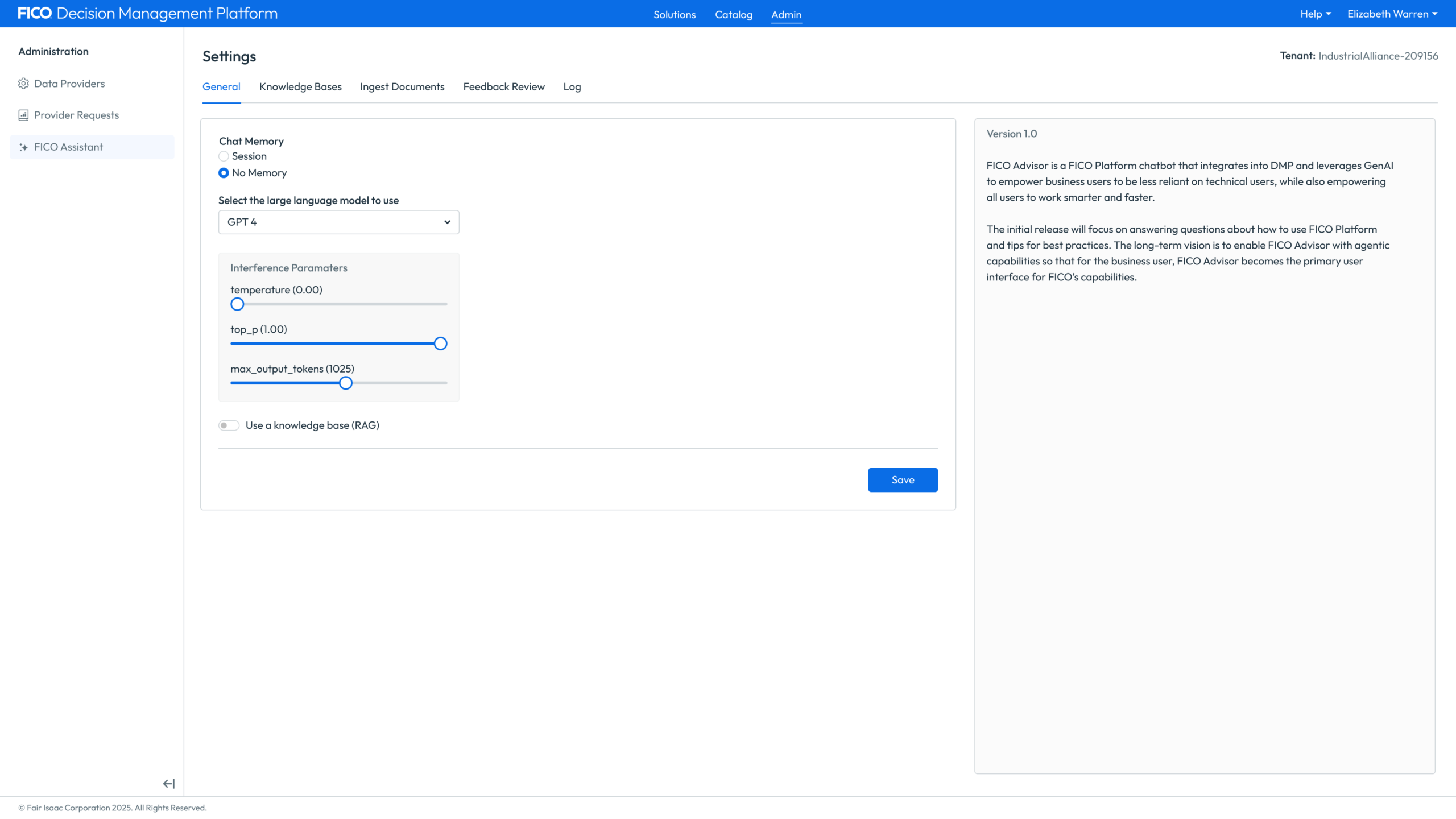 Capability Manager — General settings
