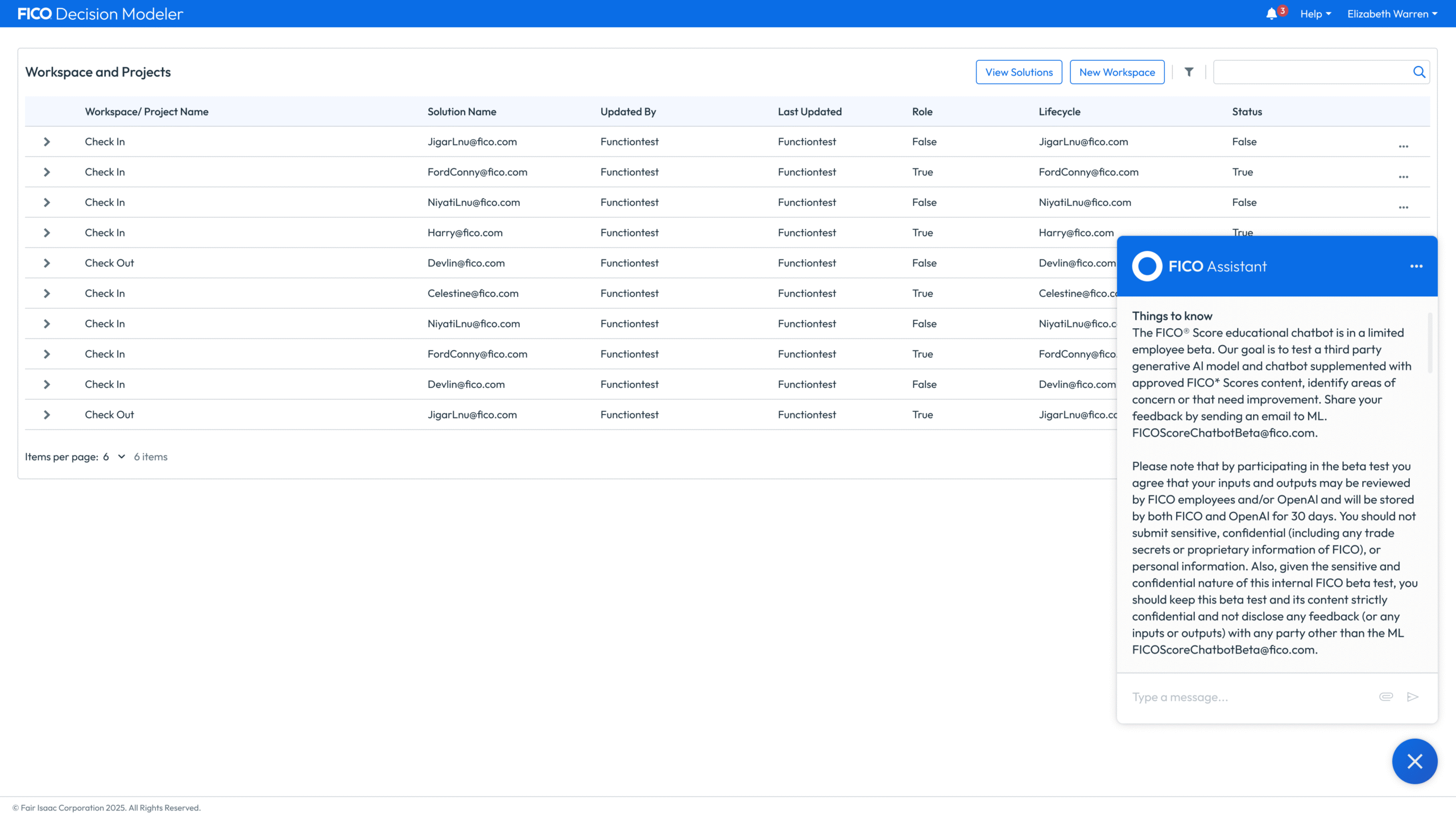 Customer chatbot UI — full view
