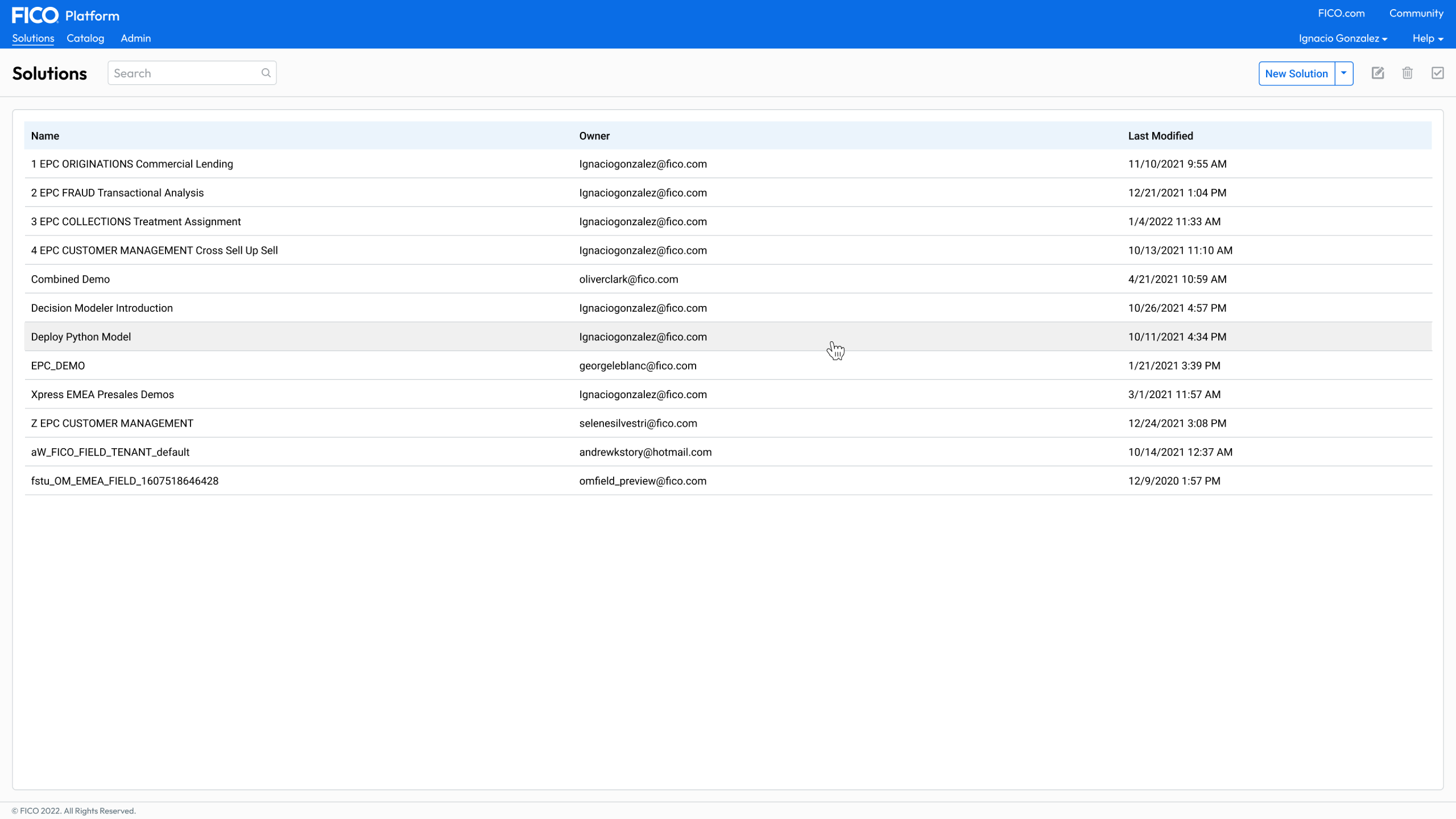 FICO rebrand — platform UI