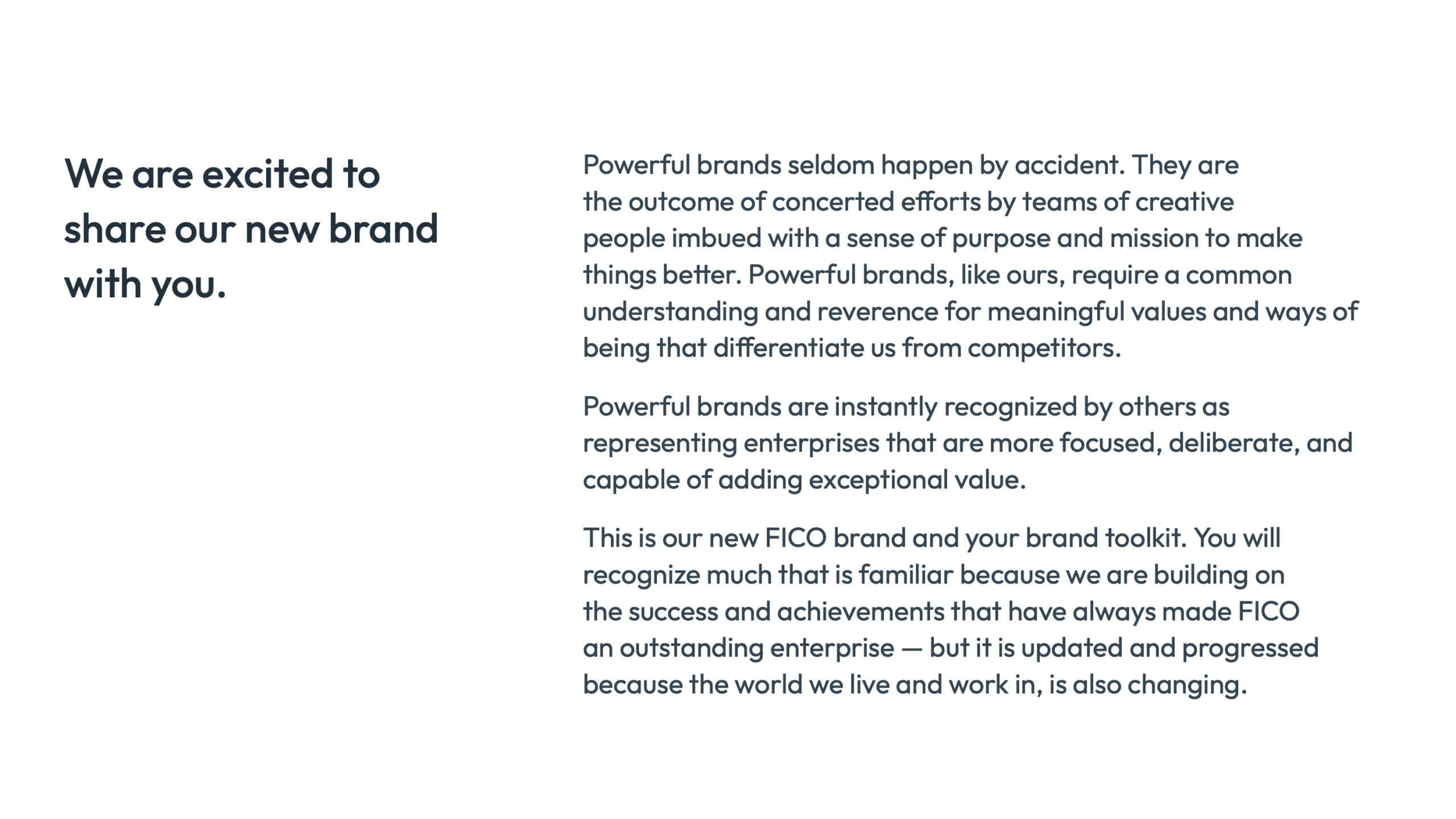 FICO rebrand — new design system
